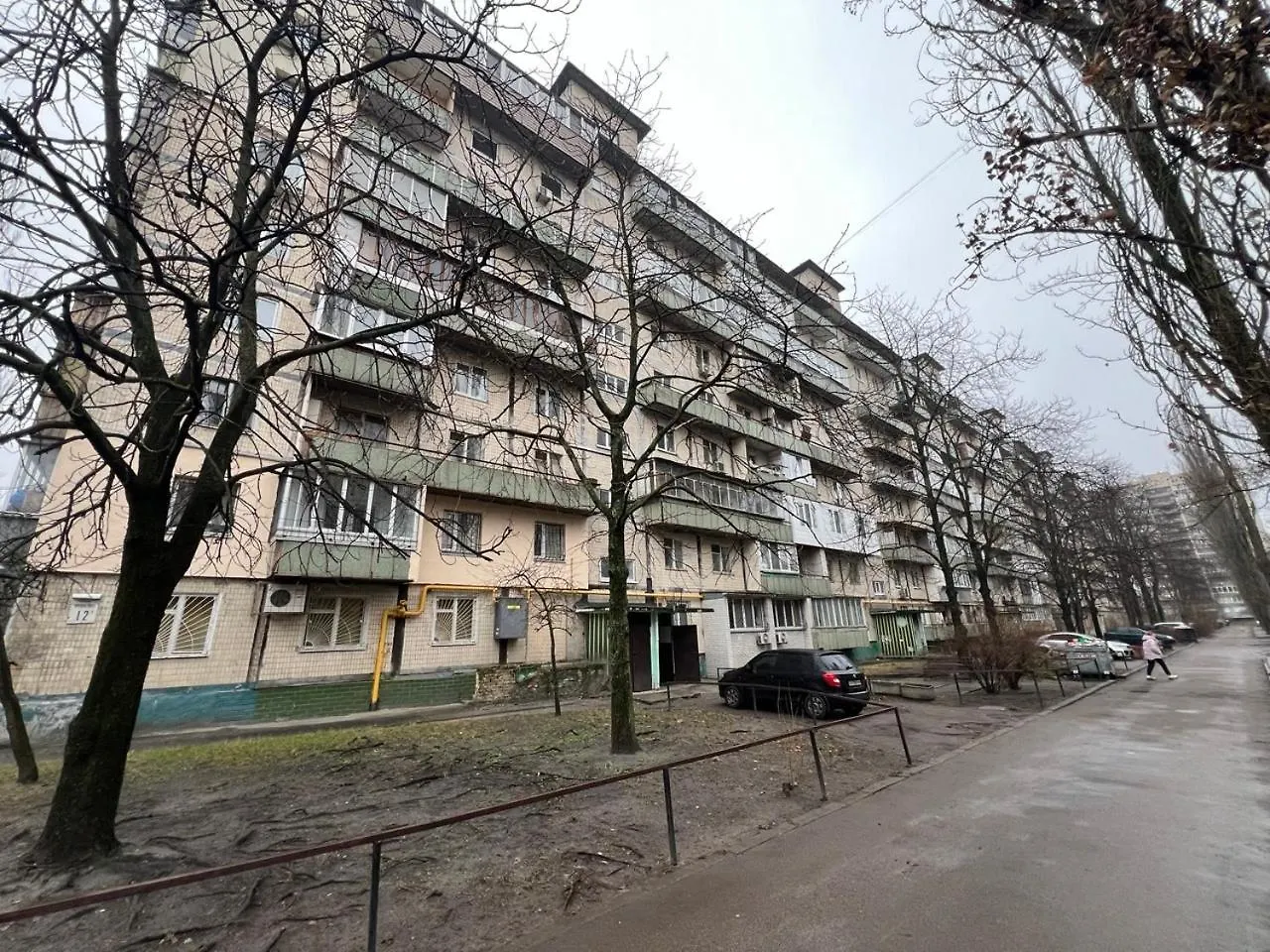 קייב Квартира Эконом-Класса Возле Метро Левобережная אוקראינה